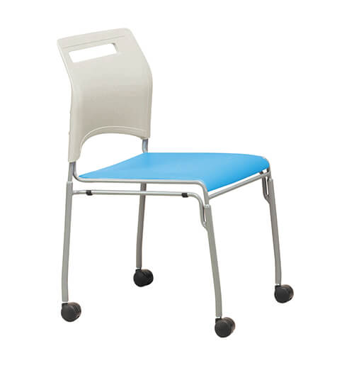 SFIDA-C1(BL) Stacking Chair with Casters