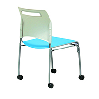 SFIDA-C1(BL) Stacking Chair with Casters